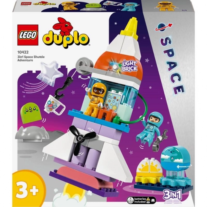 LEGO® DUPLO® 10422 Vesmírné dobrodružství s raketoplánem 3 v 1