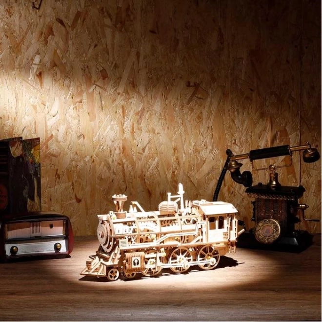 Rokr 3D dřevěné puzzle lokomotiva 350 dílků