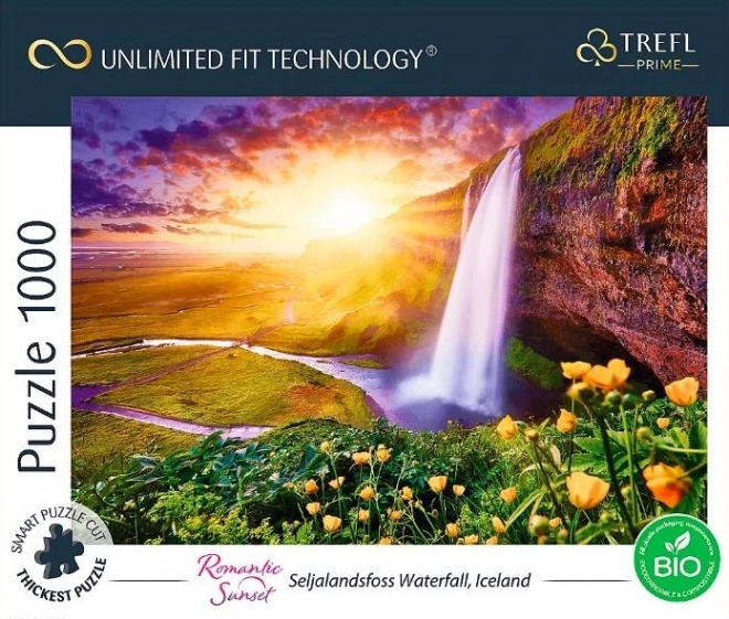 Puzzle 1000 prvků UFT Seljalandsfoss Vodopád na Islandu