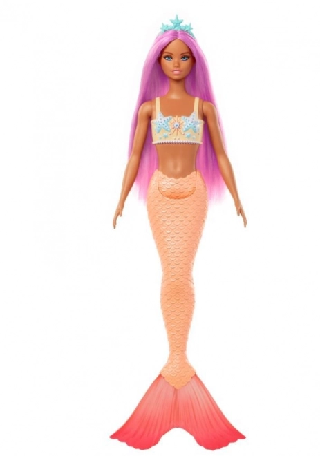 Panenka Barbie Mořská víla s oranžovým ocasem
