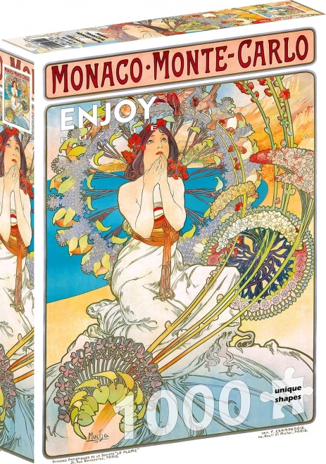 Puzzle Monako Monte Carlo Alfons Mucha 1000 dílků