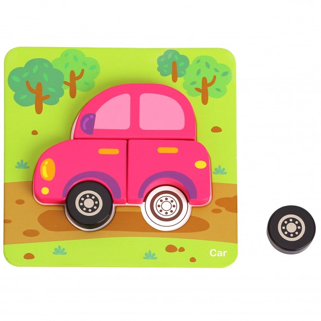 Woopie dřevěné puzzle vozidla Montessori FSC