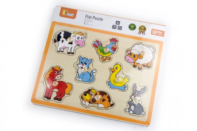 Dřevěné puzzle Farma zvířat Viga
