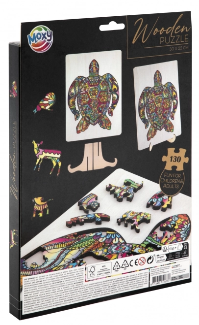 MOXY Obrysové puzzle Želva 130 dílků
