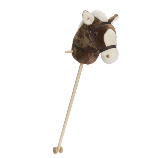Koník na tyči Hobby Horse hnědo-bílý se zvukem