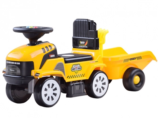 Jeździk Traktor s Přívěsem – Žlutá