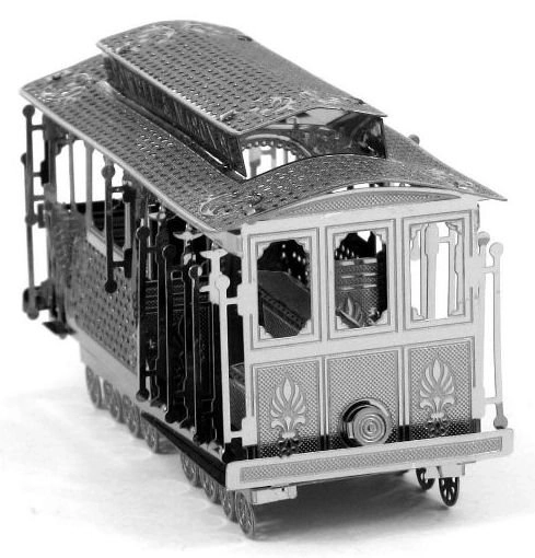 3D kovové puzzle lanová tramvaj San Francisco