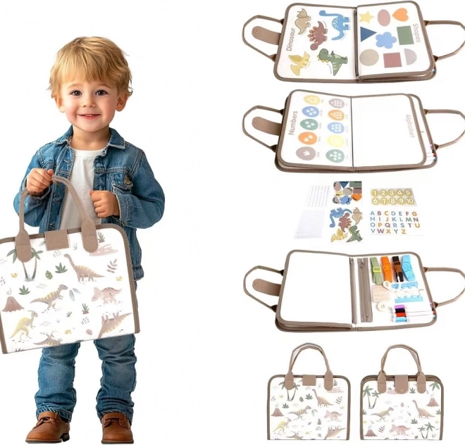 2kids toys senzorická busy kniha dinosauři