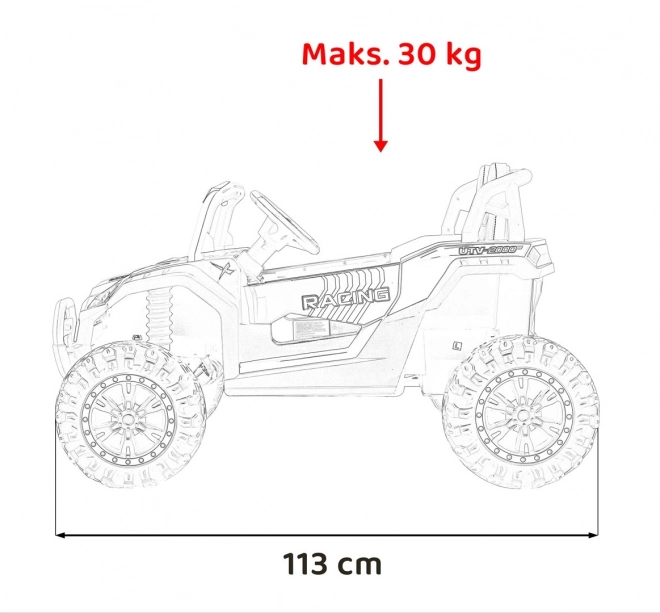 Dětské elektrické auto Buggy UTV 2000M Racing Zelené