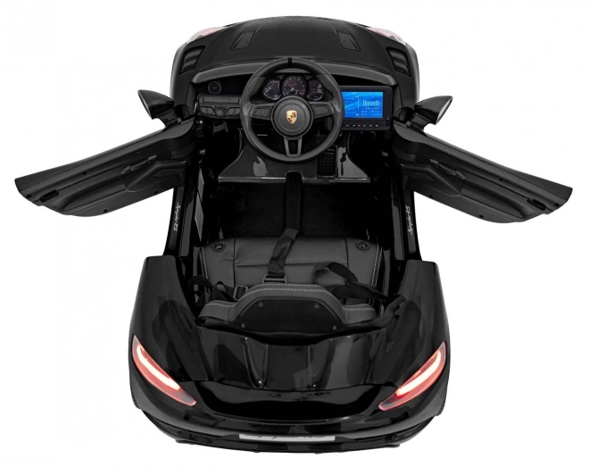 Elektrické autíčko Porsche 718 s MP4 audio panelem – Černé