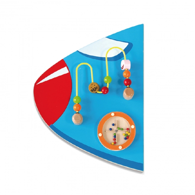 Dřevěná nástěnná senzorická tabule Letadlo VIGA Montessori