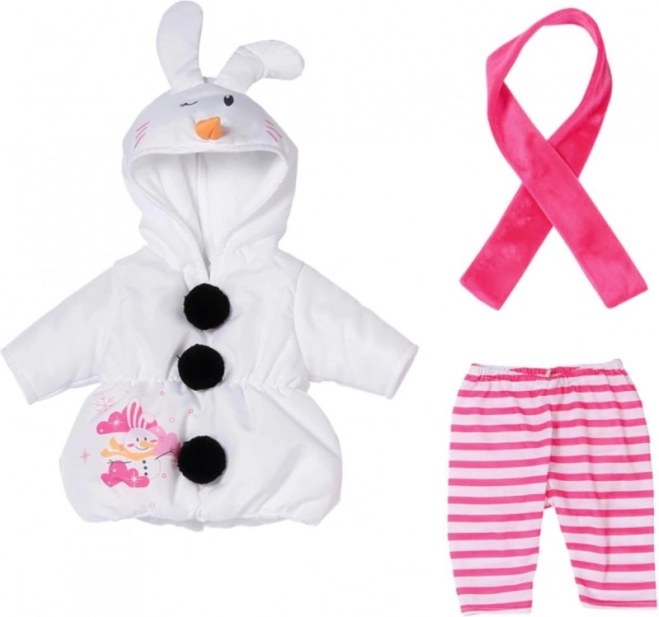 Kostým sněhuláka Dolly Moda pro panenku BABY BORN 43 cm