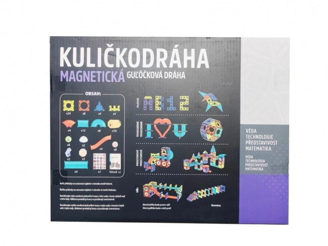 Magnetická kuličková dráha se světlem 110 ks - CZ/SK obal