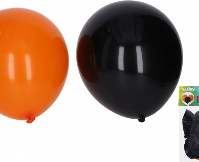 Balónky na Halloween 30 cm – sada 10 ks, černé a oranžové