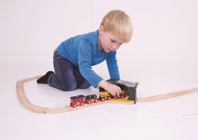 Dřevěný tunel Jeskyně lebka