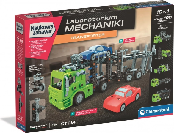 Laboratorium mechaniky – transporter stavebnice CLEMENTONI