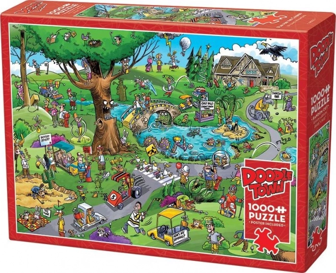 Puzzle DoodleTown: Typický golf 1000 dílků