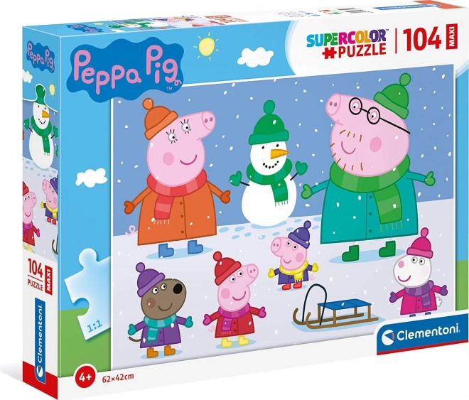 Puzzle 104 dílků Maxi Peppa Pig