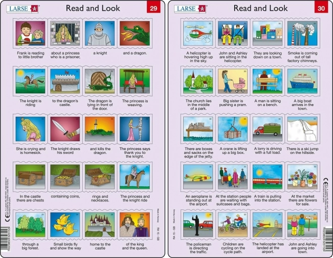 Puzzle angličtina – delší věty, 20 dílků