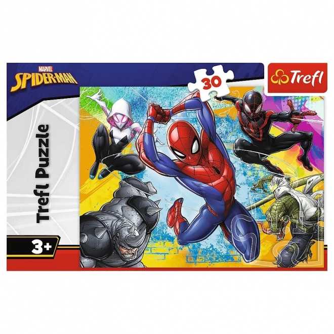 Puzzle 30 dílků barvy Spider-Mana