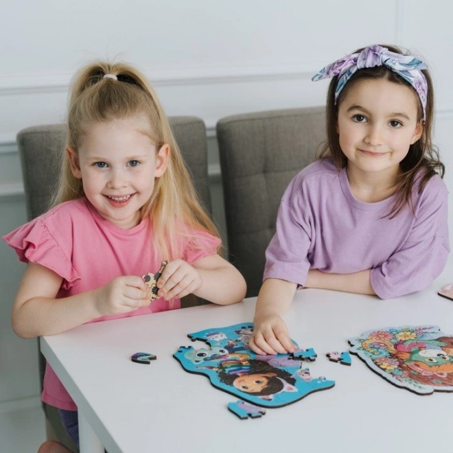 Dřevěné Puzzle Gabynin Kouzelný Domeček 50 Dílků