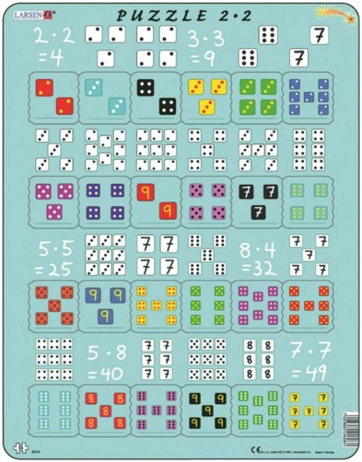 Larsen Naučné puzzle Násobení s kostkami