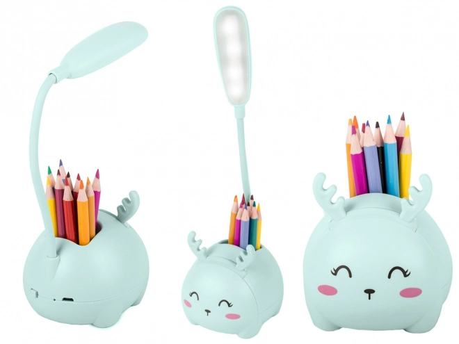 Dětská noční LED lampička s USB nabíjením a organizérem