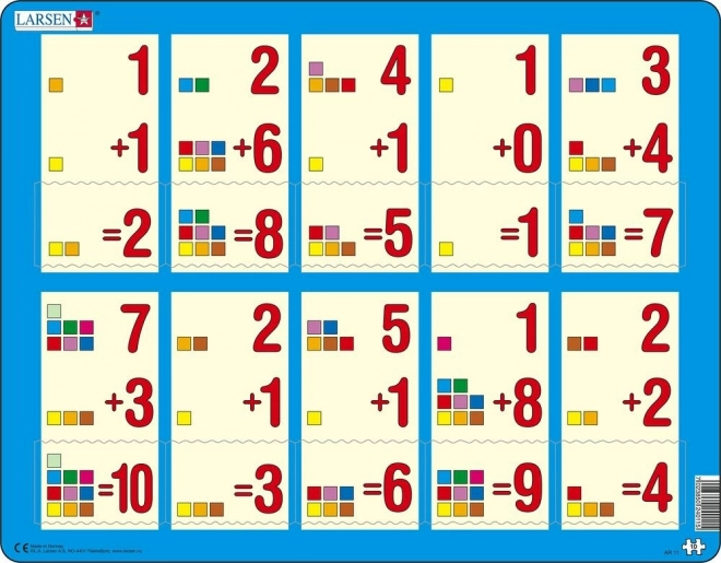 Larsen výukové puzzle sčítání do 10