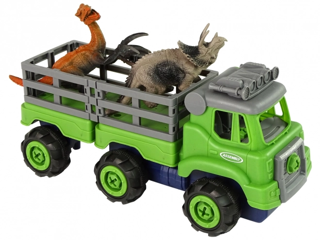 Transportní nákladní auto s dinosaury