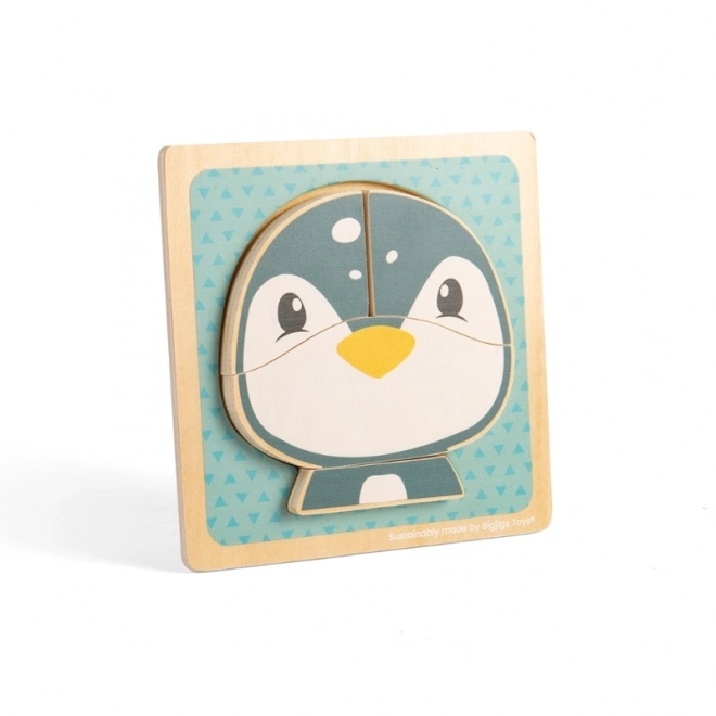 Dřevěné Puzzle Tučňák Bigjigs Toys
