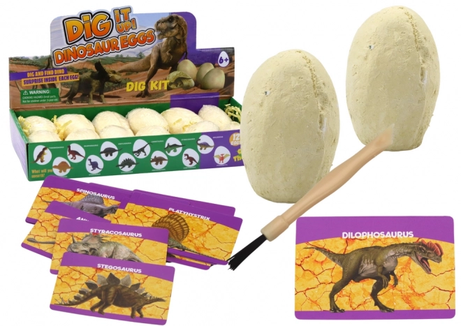 Archeologická sada Vykopávky Dinosauři Vejce Karty 12 kusů