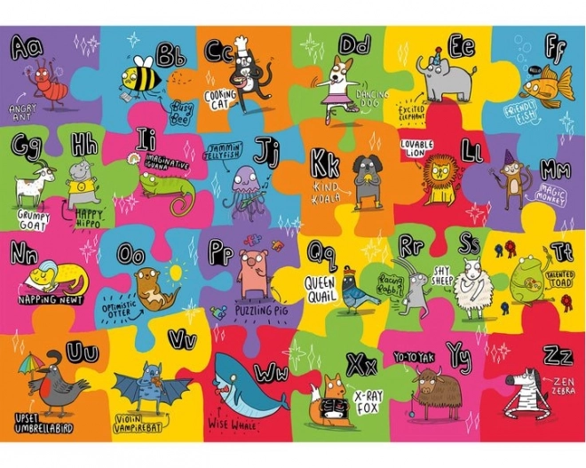 Gibsons velké podlahové puzzle netradiční abeceda pro děti