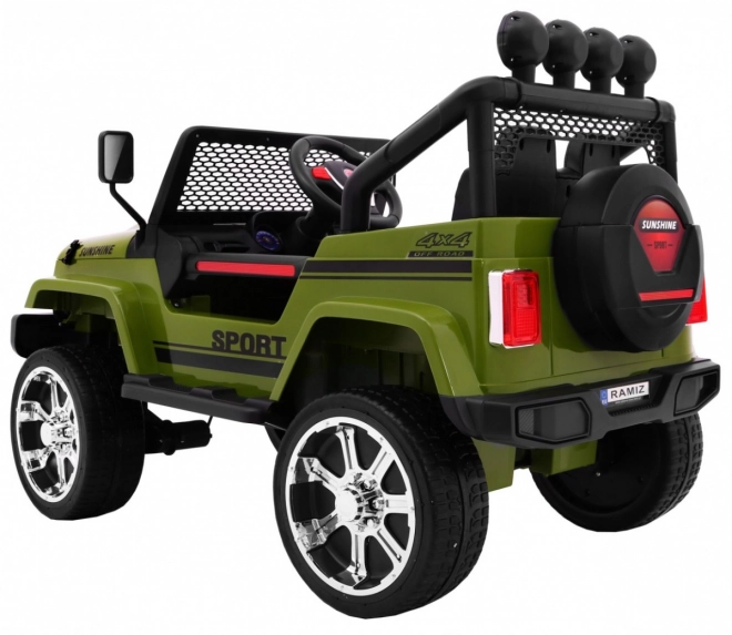 Terénní auto Raptor Drifter Green + Dálkové ovládání + Pohon 4x4 + Úložný prostor + Pomalý start + MP3 LED dioda
