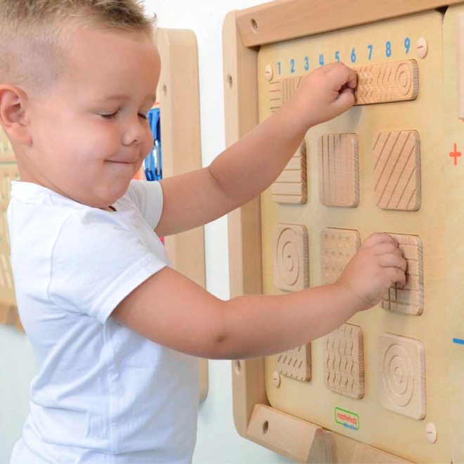 Masterkidz senzorická nástěnná tabule rozpoznání faktury povrchu