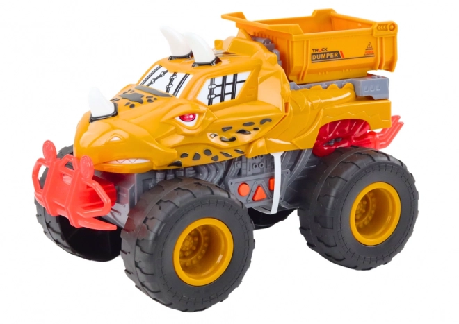 Autíčko terénní dinosaurus s frikčním pohonem oranžové