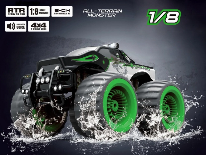 Obrovské auto Monster Snake 4x4 hudba světla drift 360st. dálkový ovladač