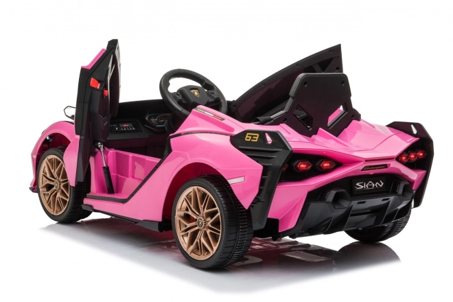 Lamborghini SIAN dětské auto na baterii s ovladačem – Růžové