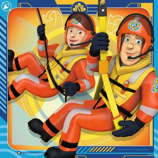 Ravensburger puzzle Požárník Sam na záchraně 3x49 dílků