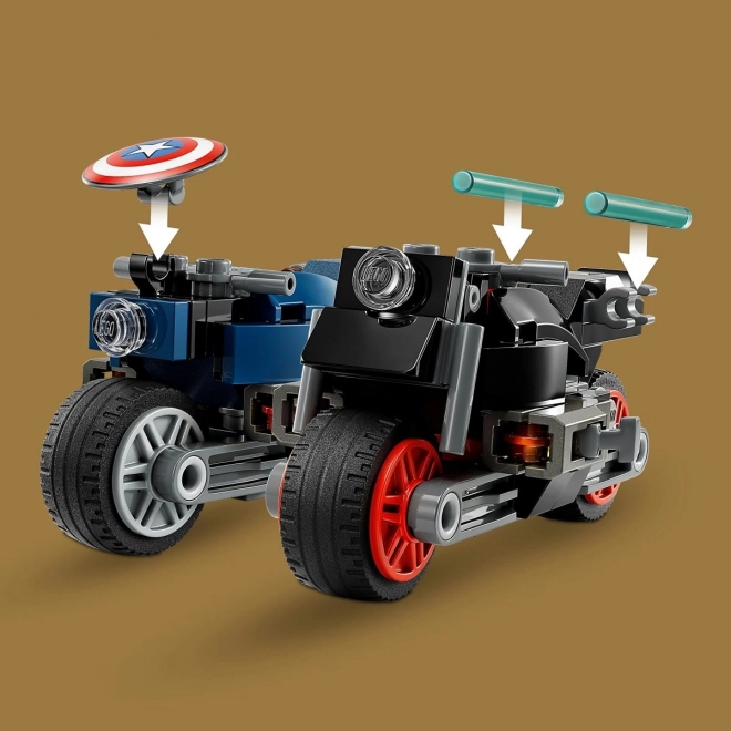 LEGO Marvel Motocykly Černé Vdovy a Kapitána Ameriky