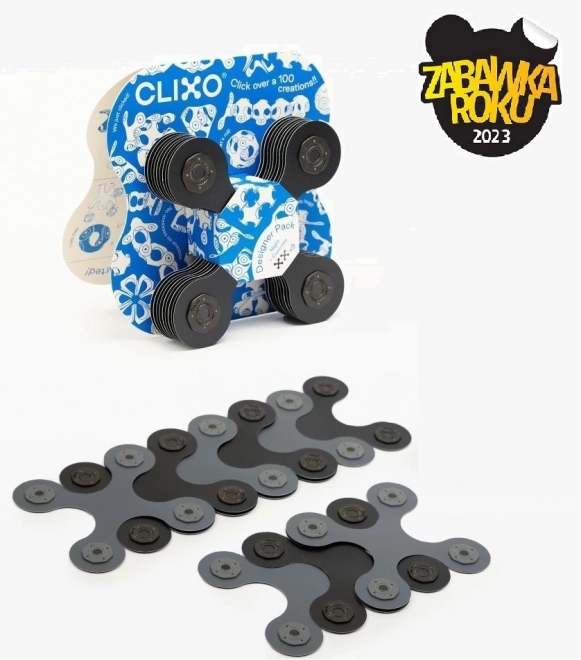 Designer Pack magnetické bloky Clixo, černé