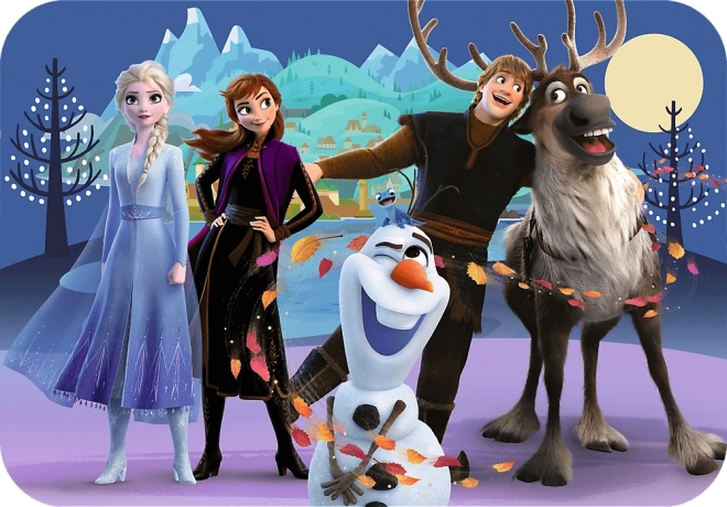 Dřevěné puzzle Ledové království 24 dílků
