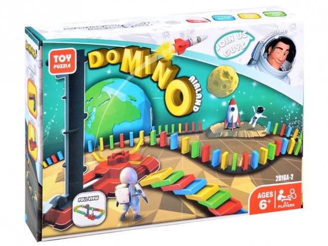 Kosmické domino s raketou - edukační hračka