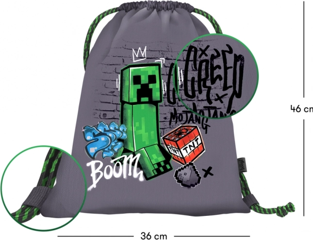 Sada 3 Skate Baagl Minecraft TNT: Batoh, Penál, Sáček