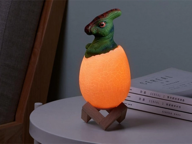 Noční světlo dinosaurus vajíčko RGB LED pro děti