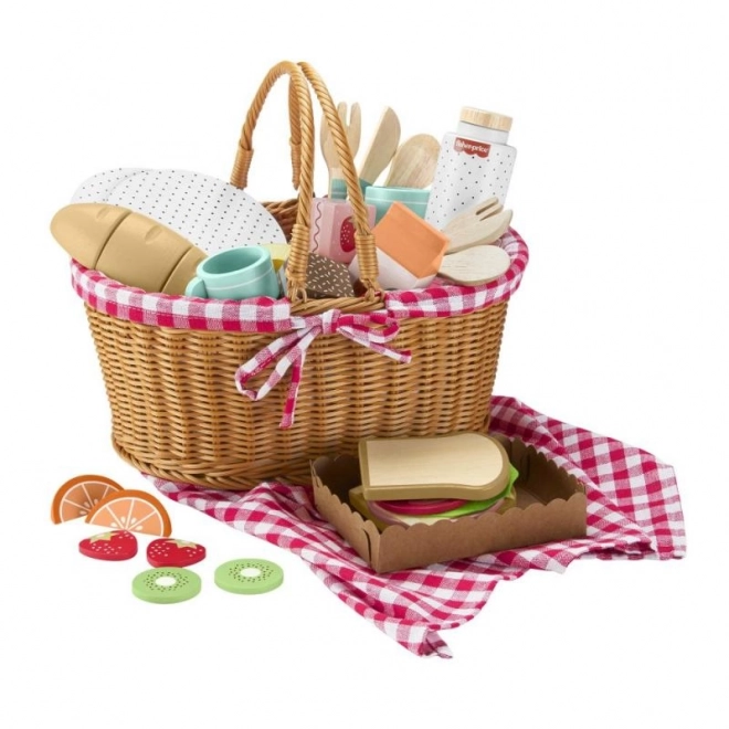 Piknikový koš s dřevěnými dobrotami Fisher-Price