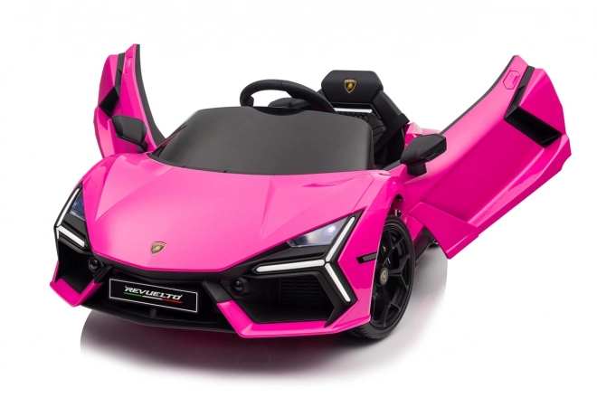 Růžový Lamborghini Revuelto pro děti