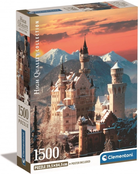 Puzzle 1500 dílků compact neuschwanstein