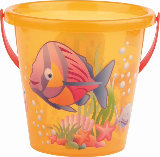 Androni Kyblík rybičky průhledný průměr 13 cm – Oranžový