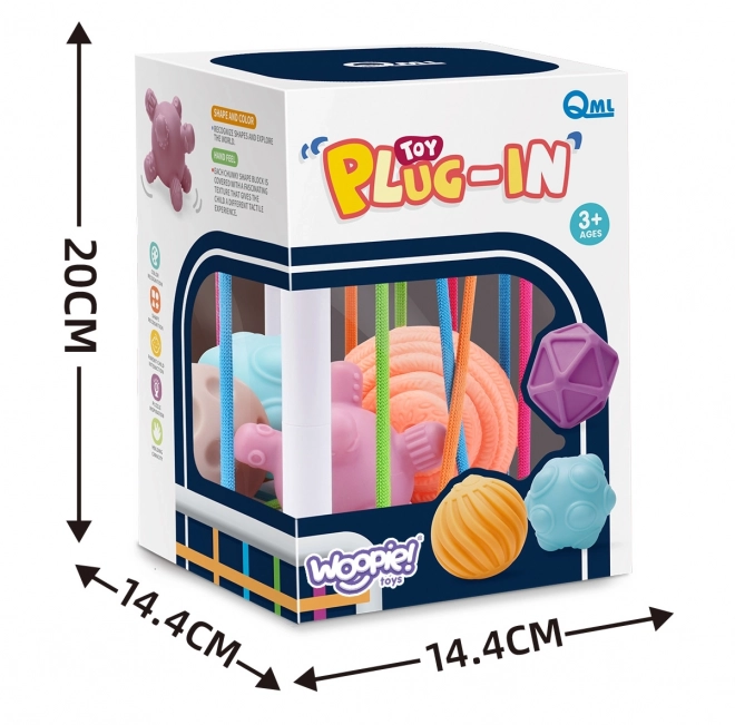 Elastická senzorická kostka pro děti Woopie - Bláznivé tvary