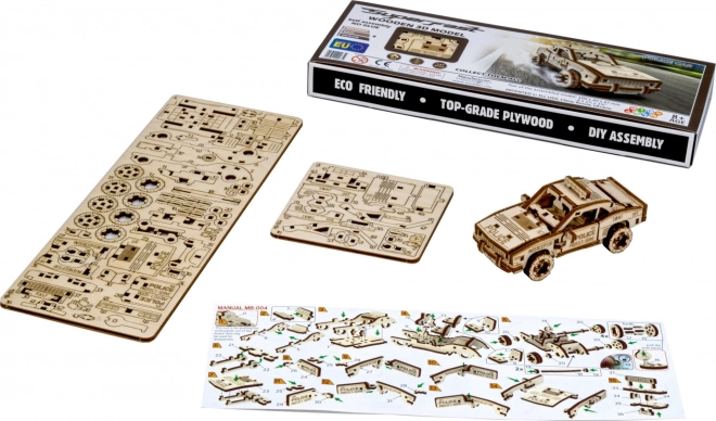 3D dřevěné puzzle - Policejní auto